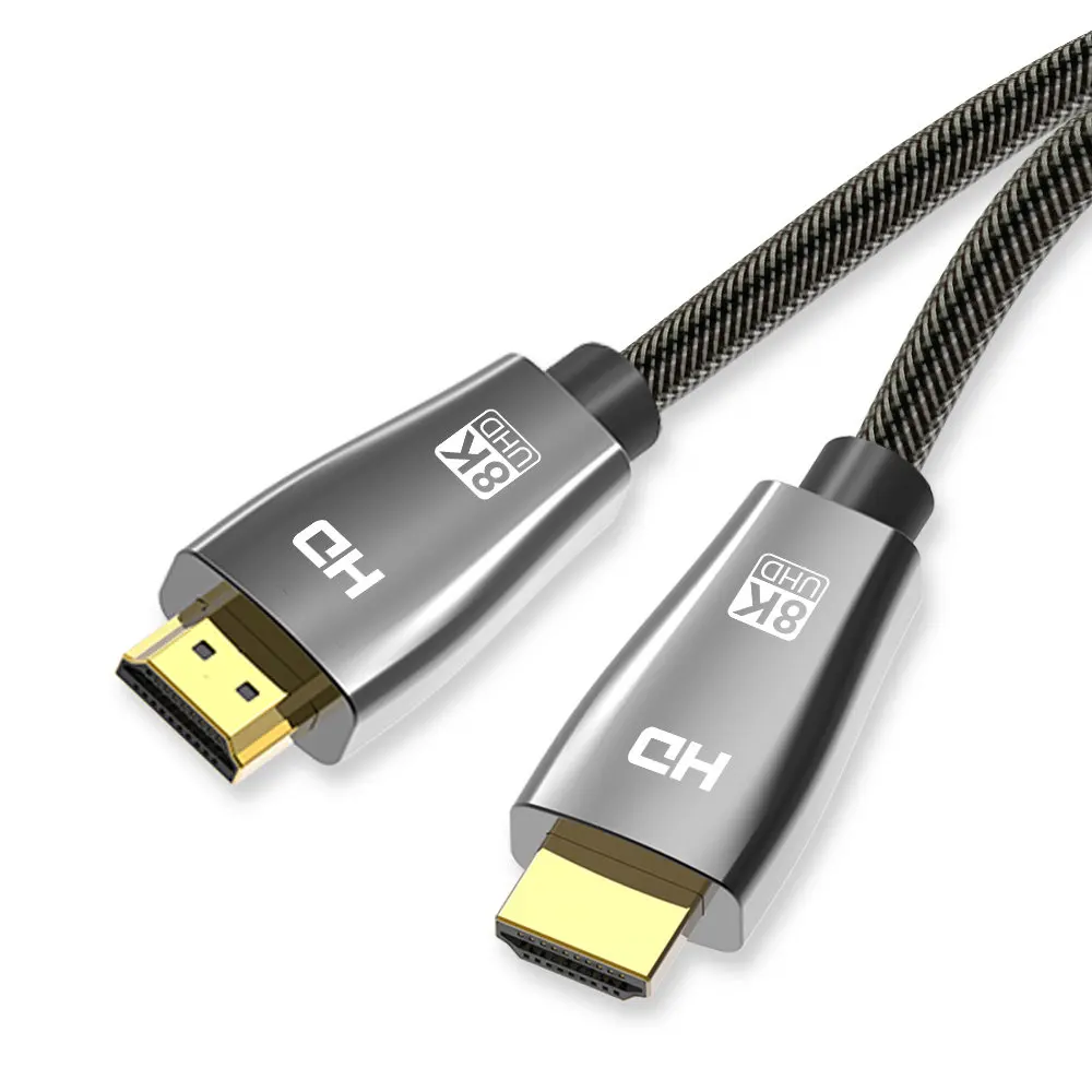 CABLEDECONN  HDMI 2.1 Cable UHD HDR 8K(7680x4320) High Speed 48Gbps 8K@60Hz 4K@120Hz HDCP2.2 HDR eARC 3D HDMI