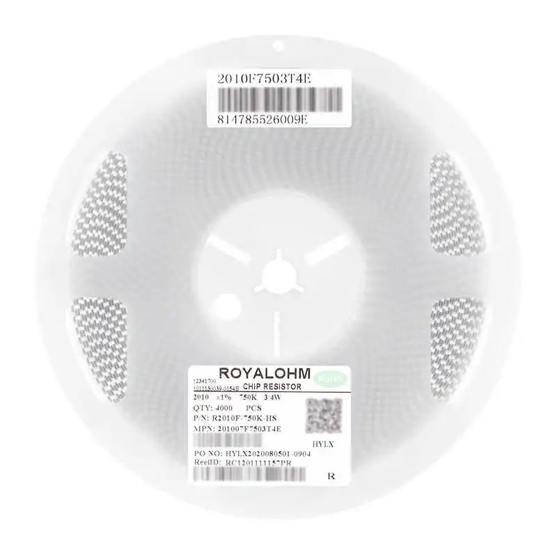 Résistance SMD originale 2010 0,75W 0,082R ±1% précision (10 pièces)