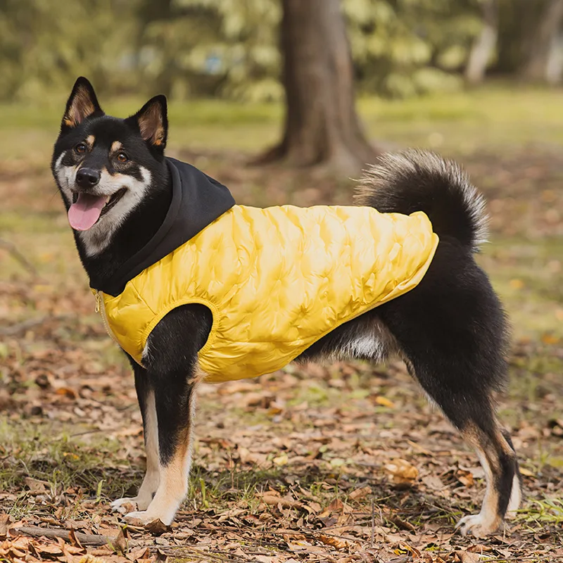 

Dog Clothes Winter Waterproof Embroidered Coat, Warm Hooded Dog Jacket for Small Medium Large Dogs