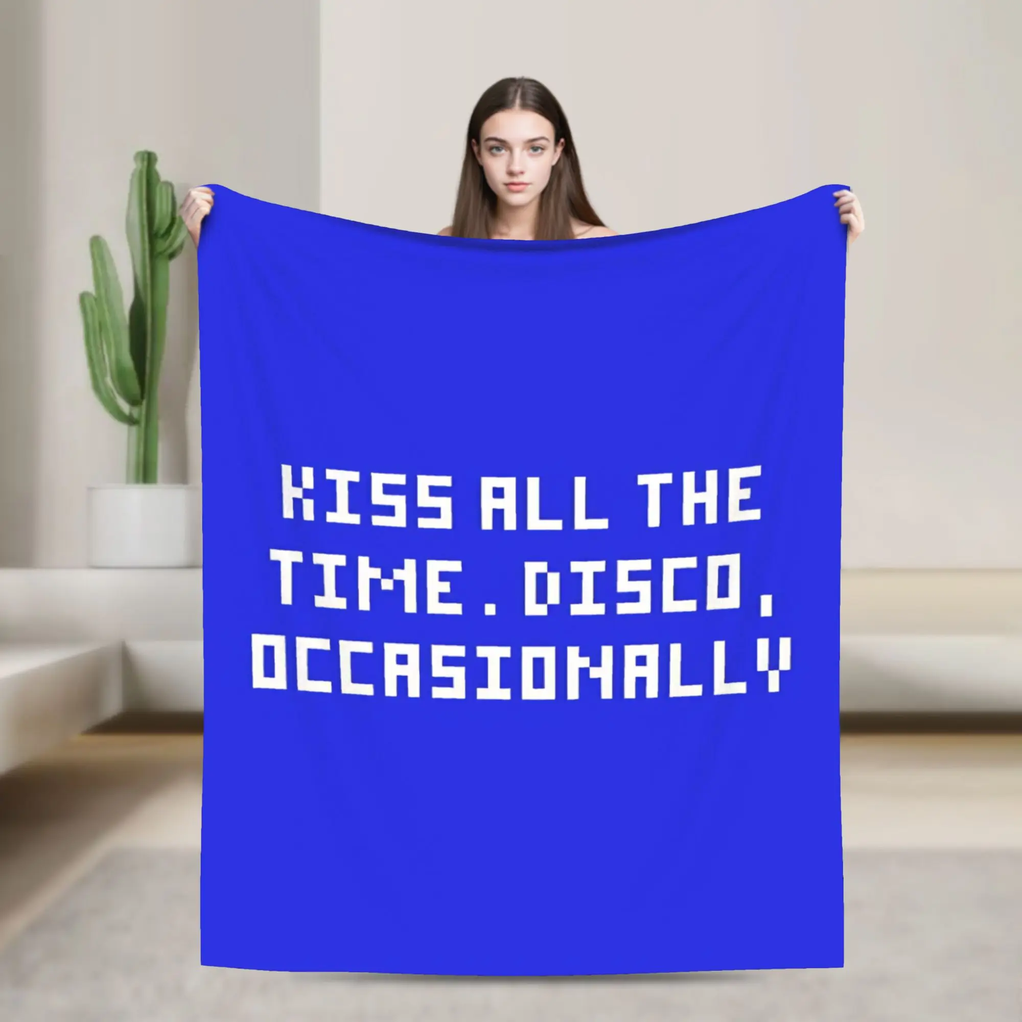 Kiss All The Time, Disco Occasionally Knitted Blankets Harrys Music Styles Fleece Throw Blanket Air Conditioning Bedspreads