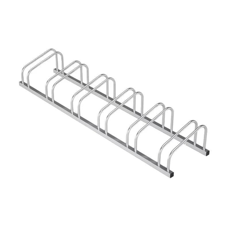 Adjustable 3-Bicycle Floor Parking Stand Public Storage Bike Rack for Road Bikes for Garage Use