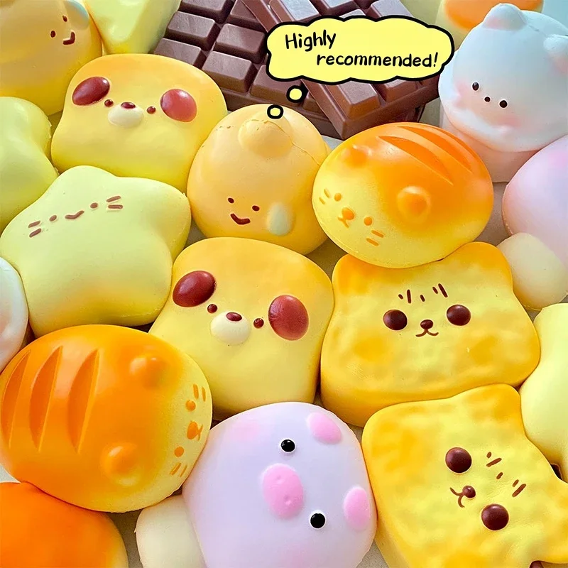 Slow Rebound Decompression Toy Creative Simulation Chocolate Bread Puppy Kitten Popular Squishy Toy Stress-relief Mochi Toy