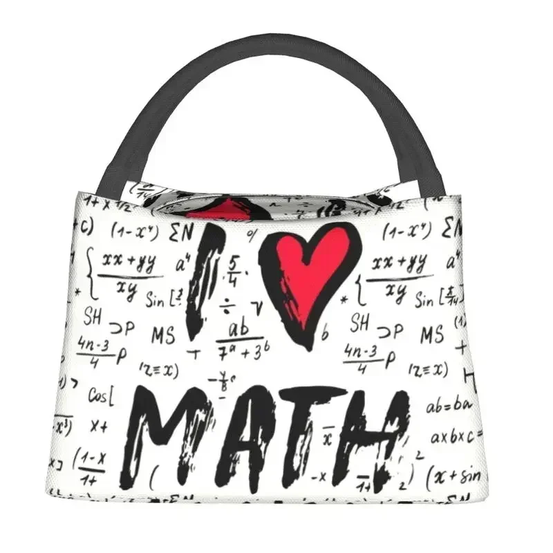 Math Lovers Insulated Lunch Bag for Camping Travel Geek Mathematics Teacher Resuable Cooler Thermal Lunch Box Women