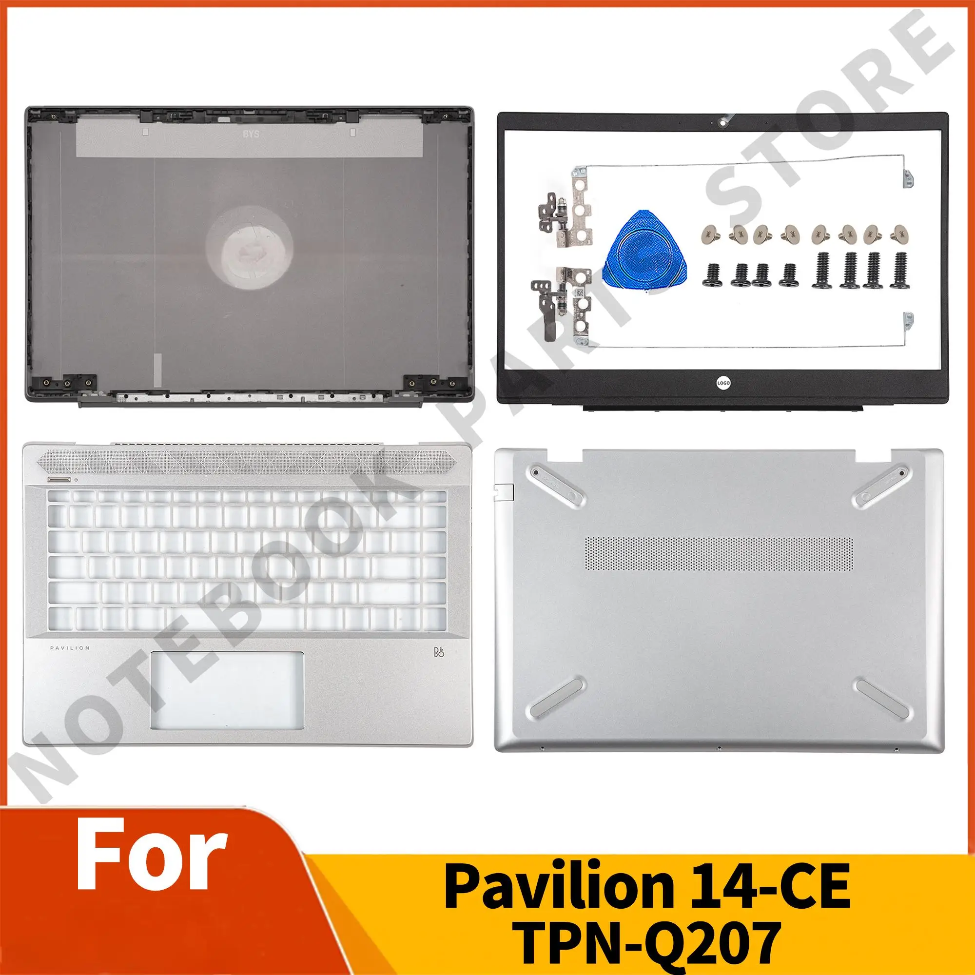 

New Parts For Pavilion 14-CE TPN-Q207 LCD Back Cover/Bezel/Hinges/Palmrest/Bottom Case Rear Top Lid Replacement Gray/Gold/Pink