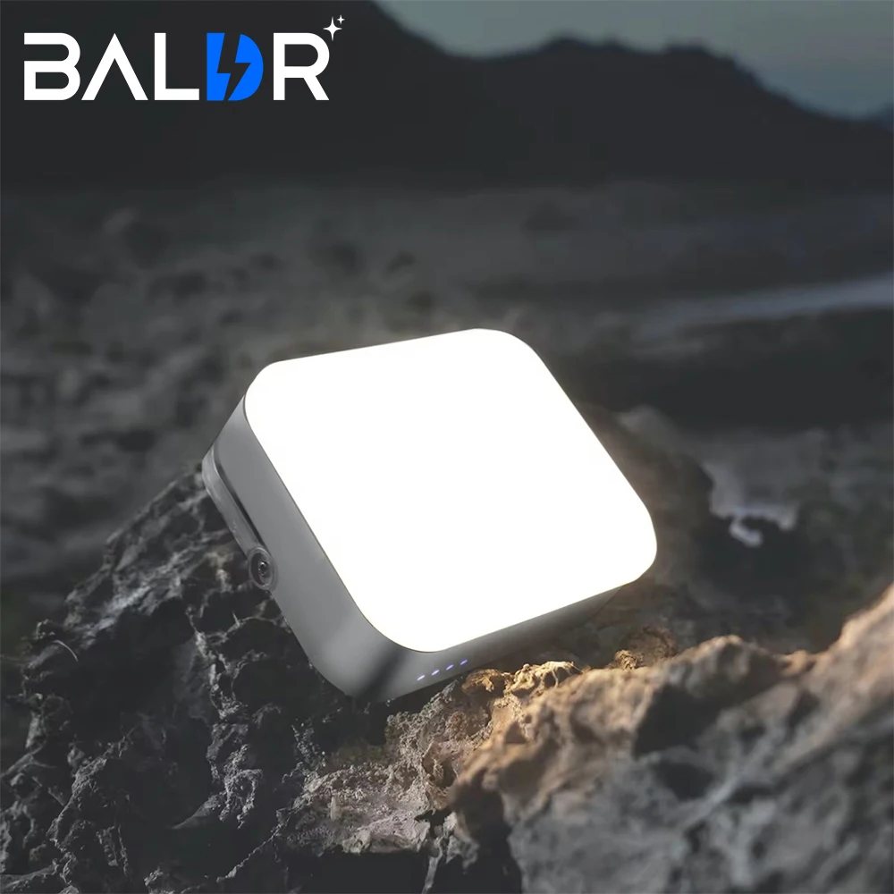 BALDR Solar Camping Lantern Waterproof IPX6 SMD USB Rechargeable Outdoor Hanging Portable Fill Light Work Maintenance Lighting