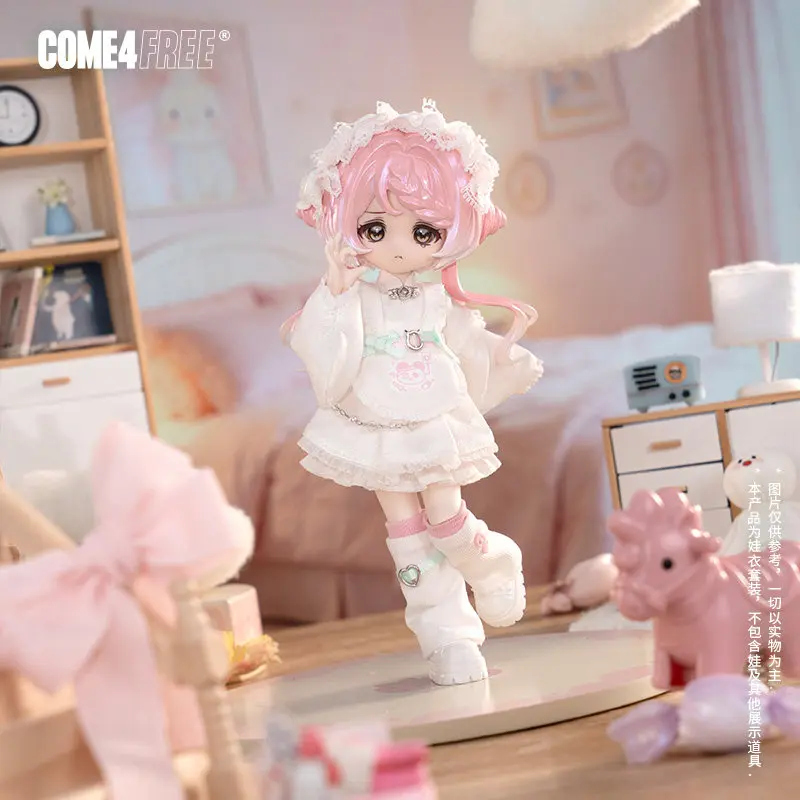 

New Come4free 1/12 Bjd Doll Clothes Chinese Style Yuming Nai Dong Lace Dress Set Outfit Display Only Clothes No Doll