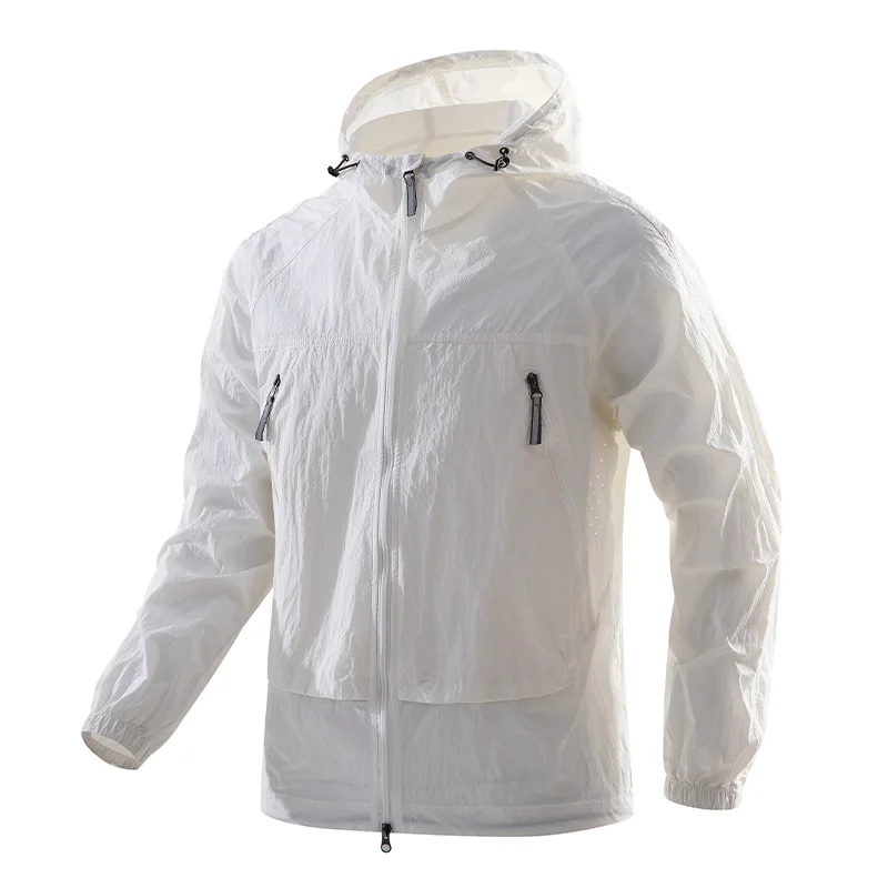 

Men Outdoor UPF100 Sunscreen Jacket Solid Color Men Women Universal Skin Coat Fishing Mountain Climbing Anti Ultraviolet Jacket