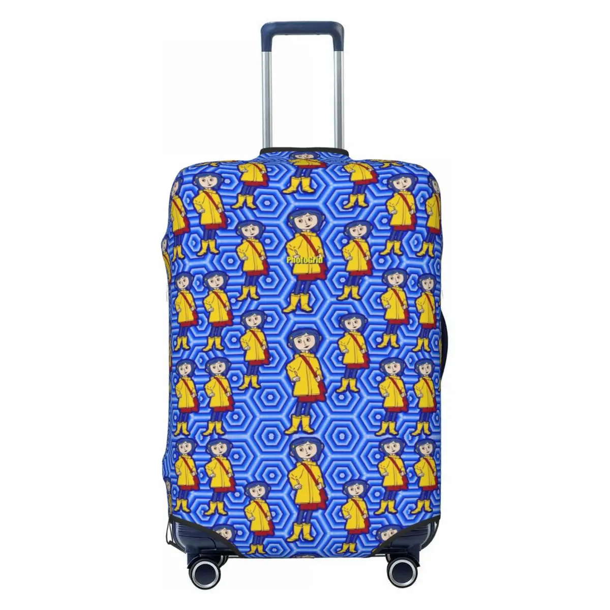 

Custom Funny Coraline Luggage Cover Protector Washable Travel Suitcase Covers