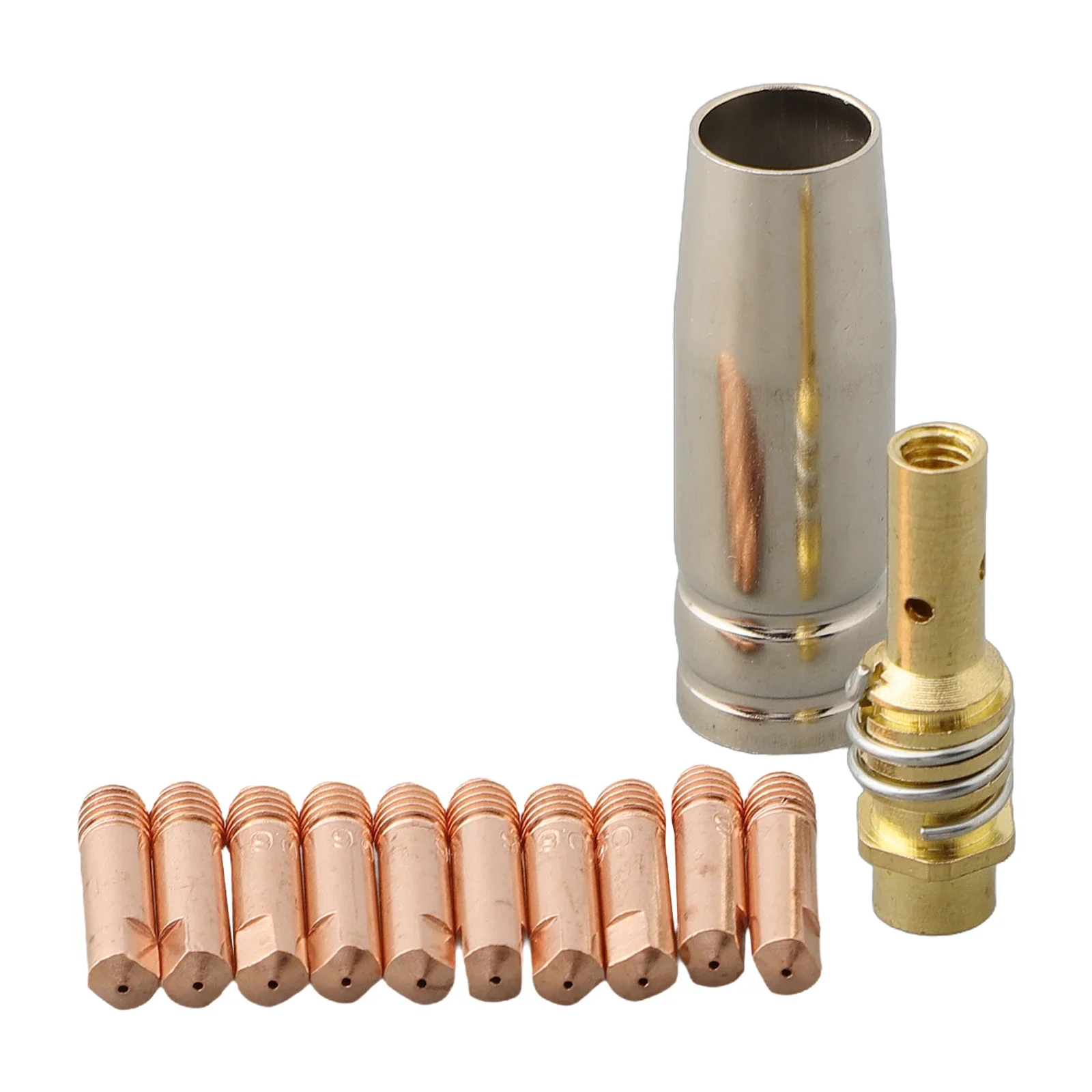 Nozzle Contacts 0.6/0.8/1.0mm 12pcs Accessories Holder Kit M6x25mm Tip MB15 MIG Replace Shroud Tips Welding Torch