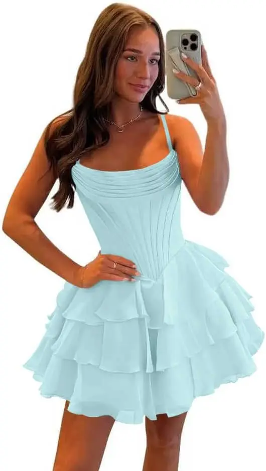 spaghetti-straps-satin-short-2026-tiered-floral-chiffon-prom-dress-for-teens-cocktail-party-gowns-homecoming-graduation-dress