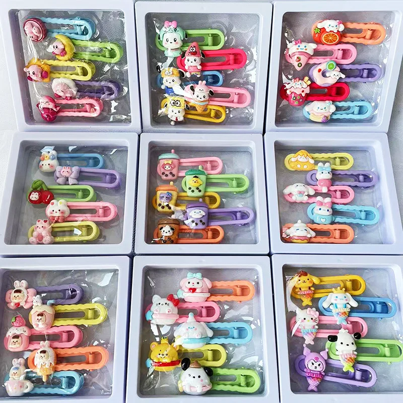 10 Pieces Wave Colorful Hair Clips Accessories DIY Children\'s Hairpins 6cm Metal Fashion Duckbill Hairpin Material