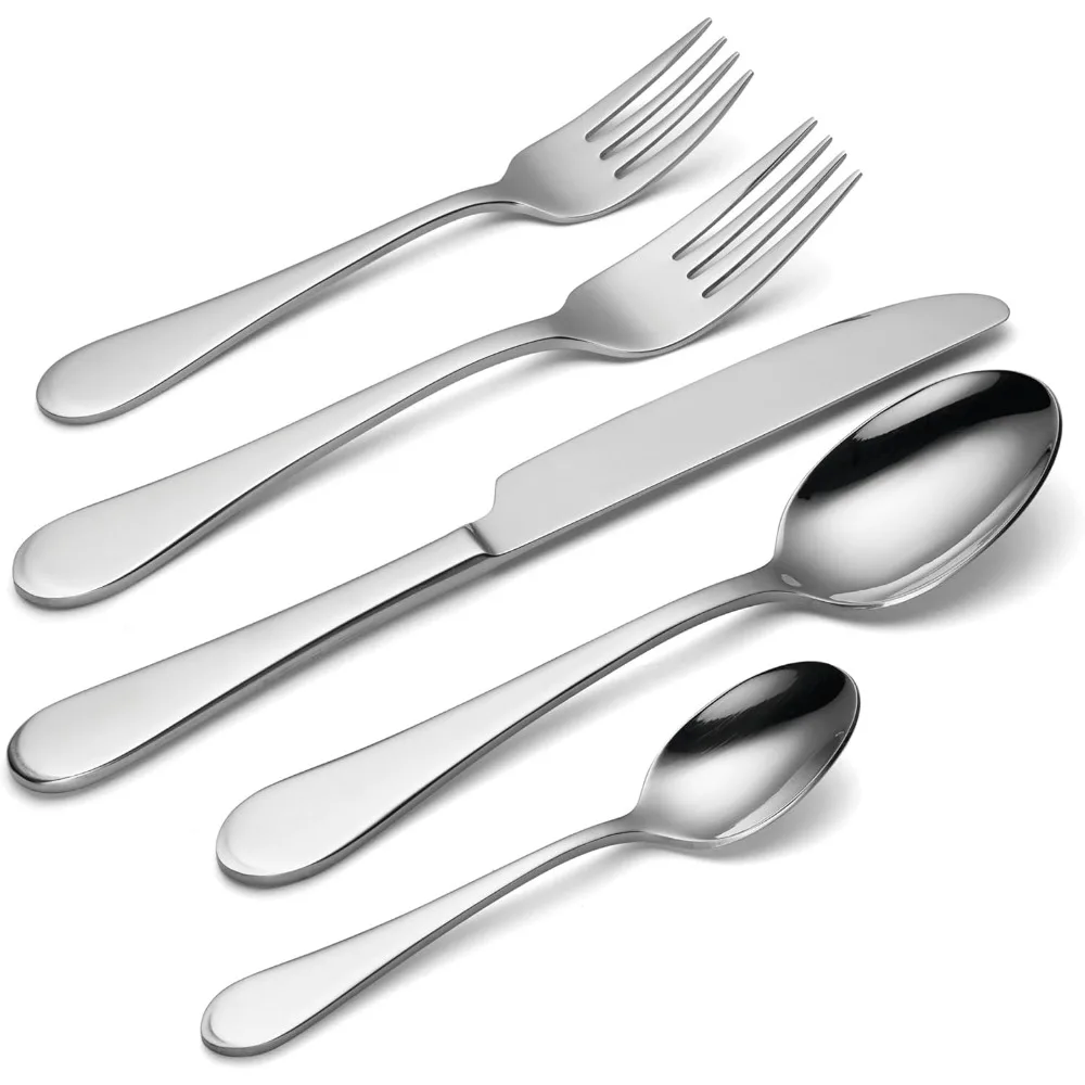 Elegant 45-Piece Silverware Set for Eight People