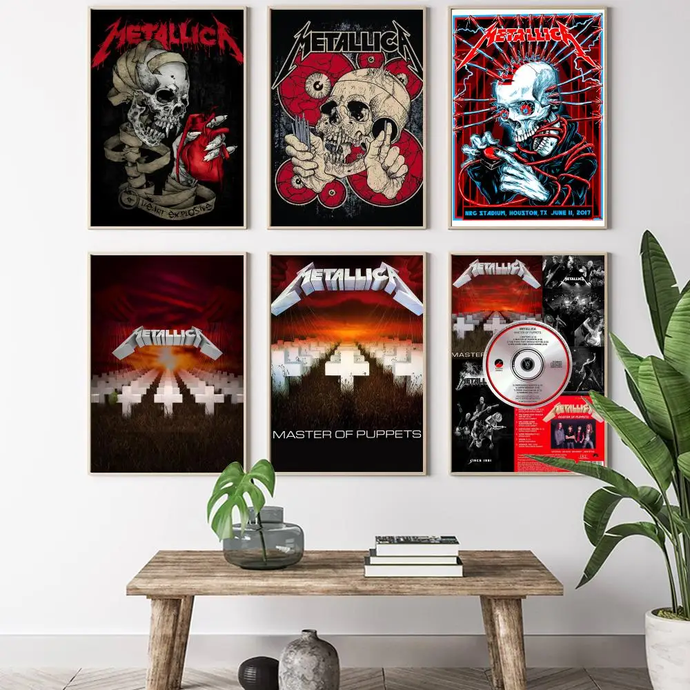 B و METALLICA لوحة فنية ذاتية الخط HD قماش المشارك غرفة المعيشة غرفة نوم بار الديكور الجمالي