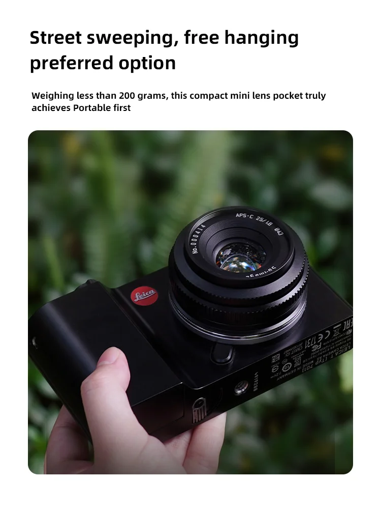 عدسة صورة ثابتة SGimage 25 مم F1.8 لكاميرات Sony E وFuji X وCanon RF/EF-M وM4/3 وNikon Z وLica/Sigma/Panasonic L Mount