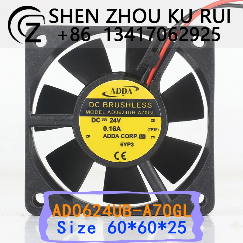 

New ADDA 24V 0.16A 6025 60X60X25MM 6CM Automatic Ultra-high speed large air volume AD0624UB-A70GL cooling fan