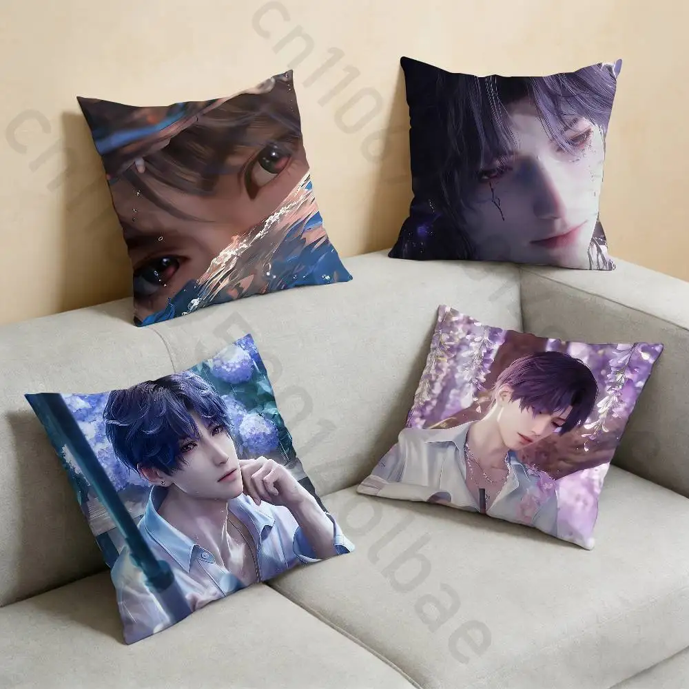 

Love and deep space Rafayel Pillow Case Square Double-Sided Printing Short Plush Sofa Cushion Cover Bedroom Bedside Pillow