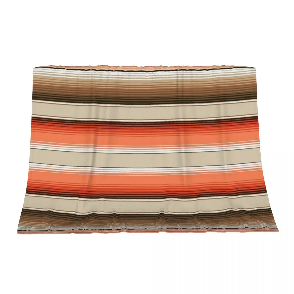 

Navajo White, Burnt Orange and Brown Southwest Serape Blanket Stripes Throw Blanket Decorative Sofas Luxury Brand Bed Blankets