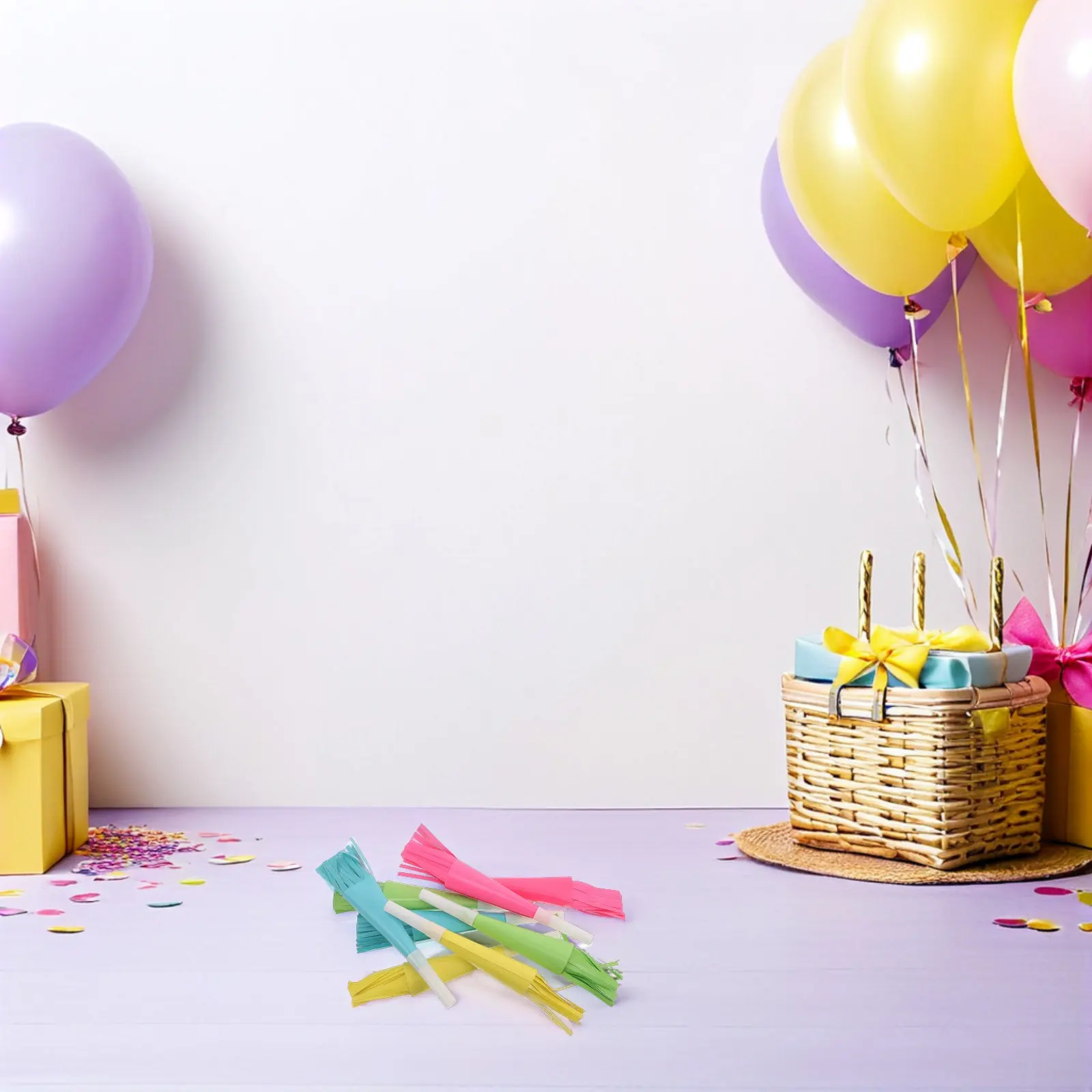 

12Pcs Colorful Tassel Whistle Blow Party Favor Kids Musical Instruments Birthday Celebration Kids Whistle Blow Toy