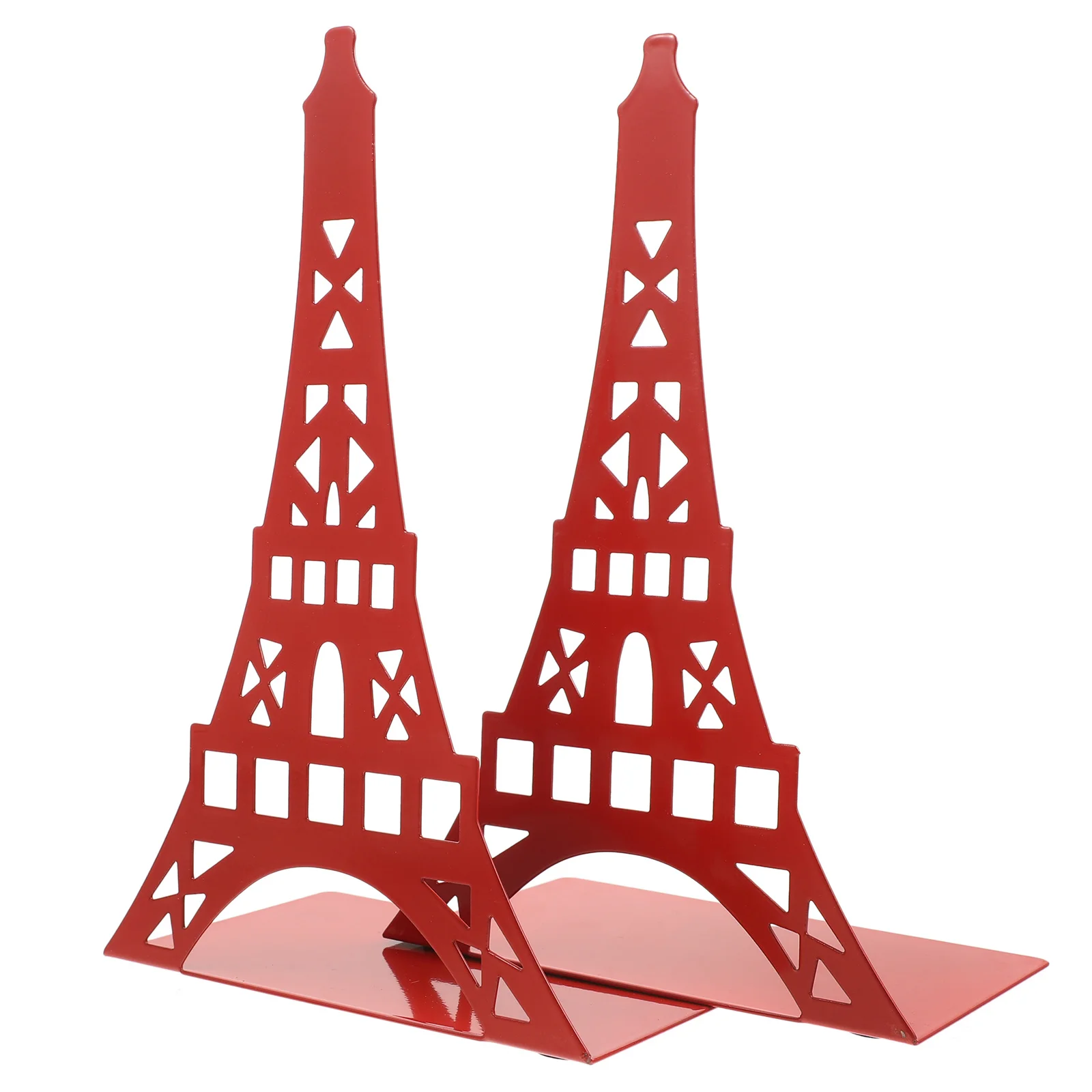 2Pcs Metal Bookends Sturdy Desktop Book Organizer for Office Home Study Room File Holder Tower Shape Notebook Organizer for Desk