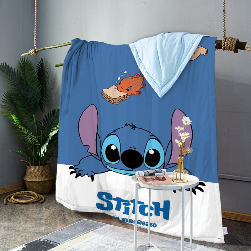 Disney Cartoon Summer Cool Quilt, Stitch Air Conditioning Quilt, Pure Cotton Summer Comfortable And Skin Friendly Thin Quilt