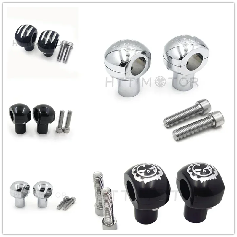 

Motorcycle Gear Skull 25mm Handlebar Riser for Harley Harley Cruisers ,Choppers ,Metrics with 2.5cm/ 1" bar diameter