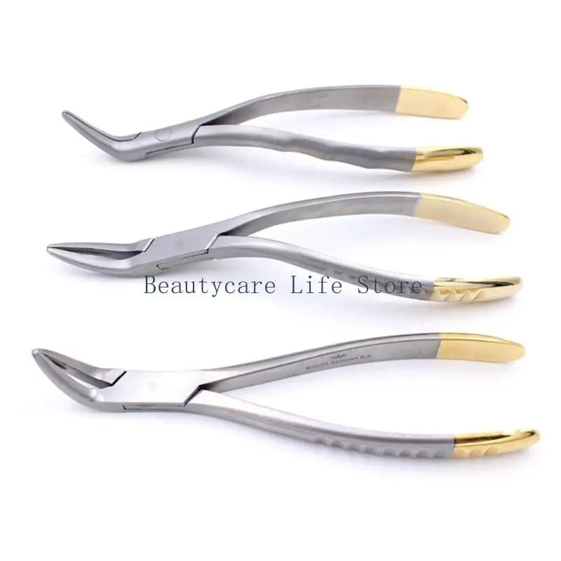 652C Dentist Tool Dental Residual Root Forceps Tweezers Curved Tooth Plier