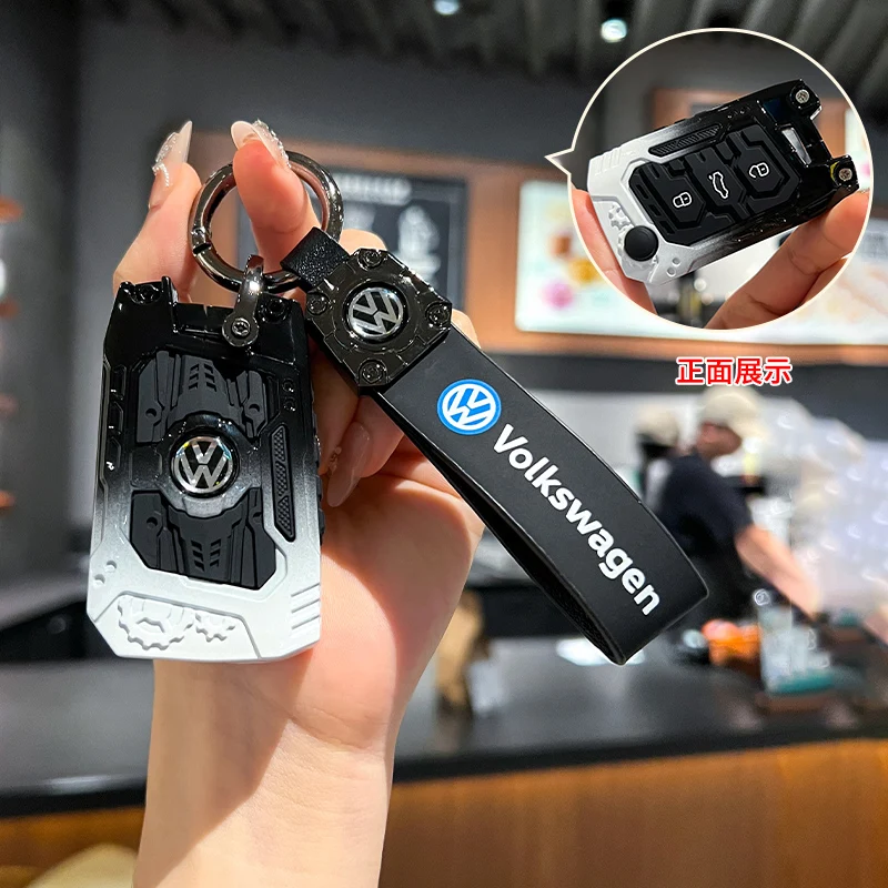حافظة مفاتيح السيارة غطاء شل فوب لفولكس واجن فولكس فاجن جولف 8 MK8 ID-4 ID-6 لسكودا اوكتافيا A8 لمقعد ليون FR MK4 كوبرا #4