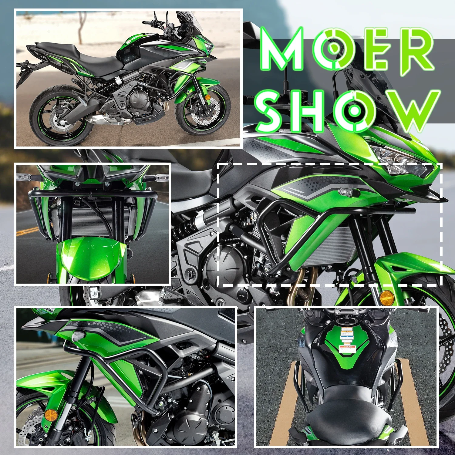 Motorcycle Engine Guard Protector Crash Bars Bumper for Kawasaki Versys650 2022-2024 Falling Protection Versys 650 Accessories