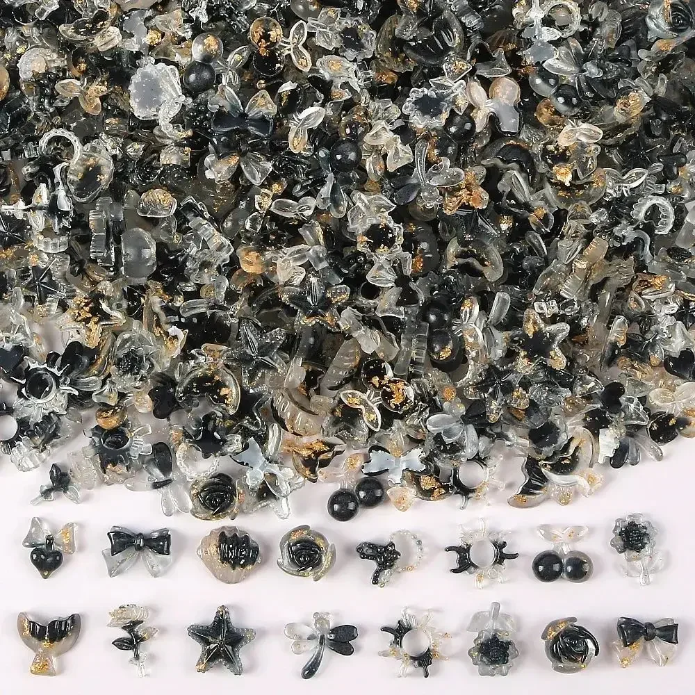 10g świecąca żywica kryształowa kokardka miłość niedźwiedź Multishape paznokci Rhinestone DIY Nail Art naszyjnik bransoletka dekoracyjne akcesoria damskie — zdjęcie 4