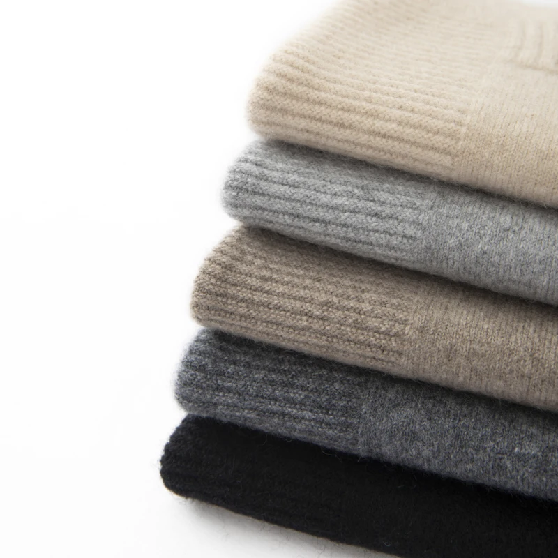 New Padded 100% Cashmere Knee Pads Warm Knitted Knee Pads Cold Old Cold Leg Short Leg Pads In Autumn And Winter.