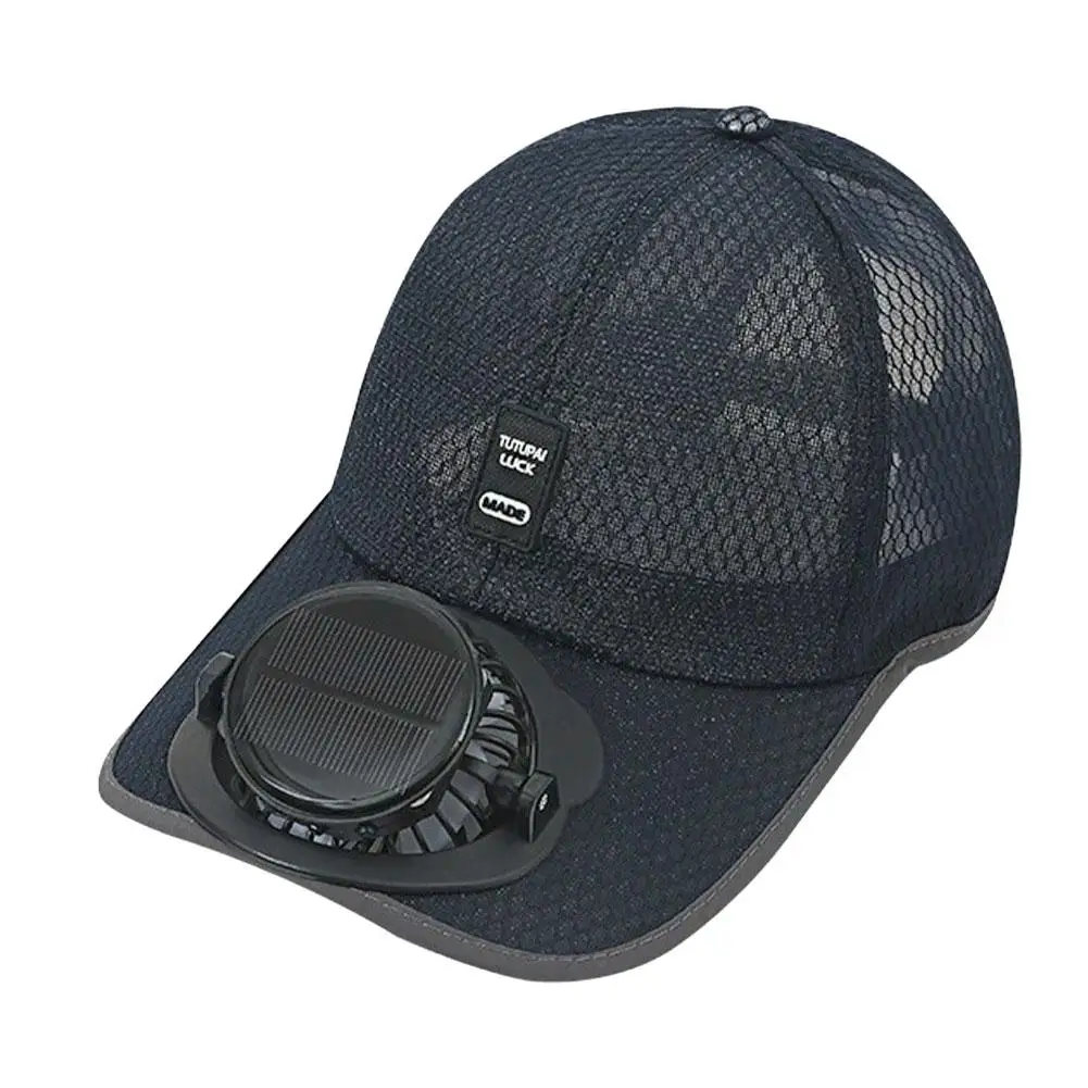 Atmungsaktiver Sonnenhut mit Solarventilator, Sonnenschutz-Baseballkappe mit Solarventilator, USB-Ladeventilator, Outdoor-Sonnenhüte, Sonnenschutzkappen
