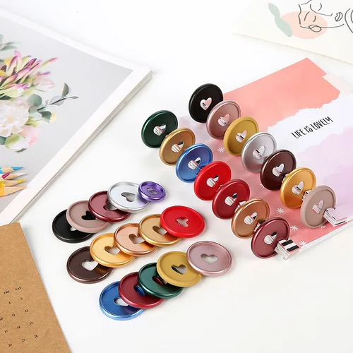 Imagen 2 del producto 12 Uds. Discos de encuadernación de disco de hojas sueltas con agujero de seta de 28mm, anillos de encuadernación para cuaderno, planificador encuadernado, carpeta de hojas sueltas, discos de setas