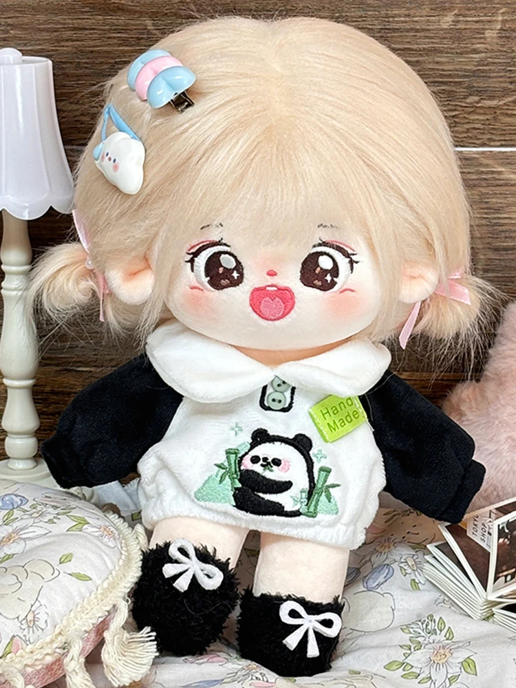 

【Sleep bear】7.87inch Cotton doll men and women 20cm boy and girl panda crawling clothes genuine