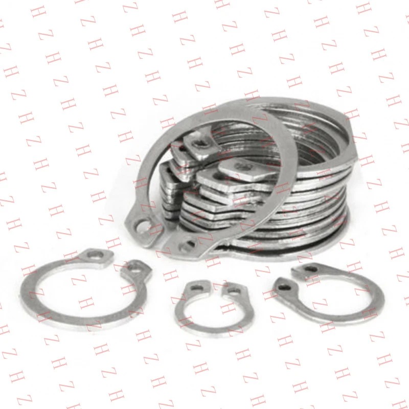U+ Circlip External Light Equipment Tools M6-M15 Shaft Silver Stainless Steel （Minimum order 10 pieces）