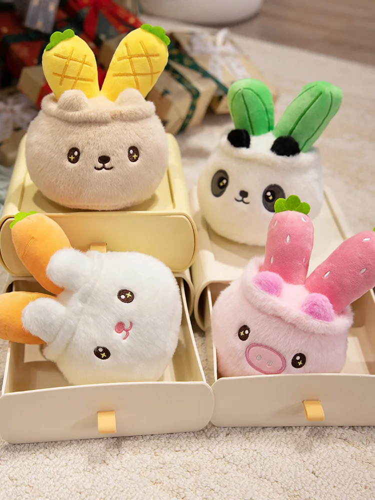 1 قطعة 20 سنتيمتر/7.87in الحيوان بوعاء النبات تمثال معلق وضع هدية للأصدقاء الصديقات سطح المكتب لعبة أرنب خنزير صغير الدب الباندا #1