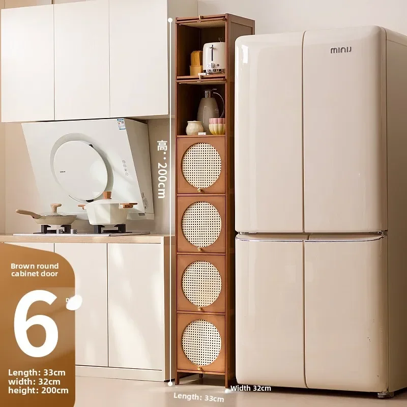 Household GoodsBedroom Locker Storage Household Living Room Against Wall Dustproof Dining Side Cabinet Kitchen Shelf