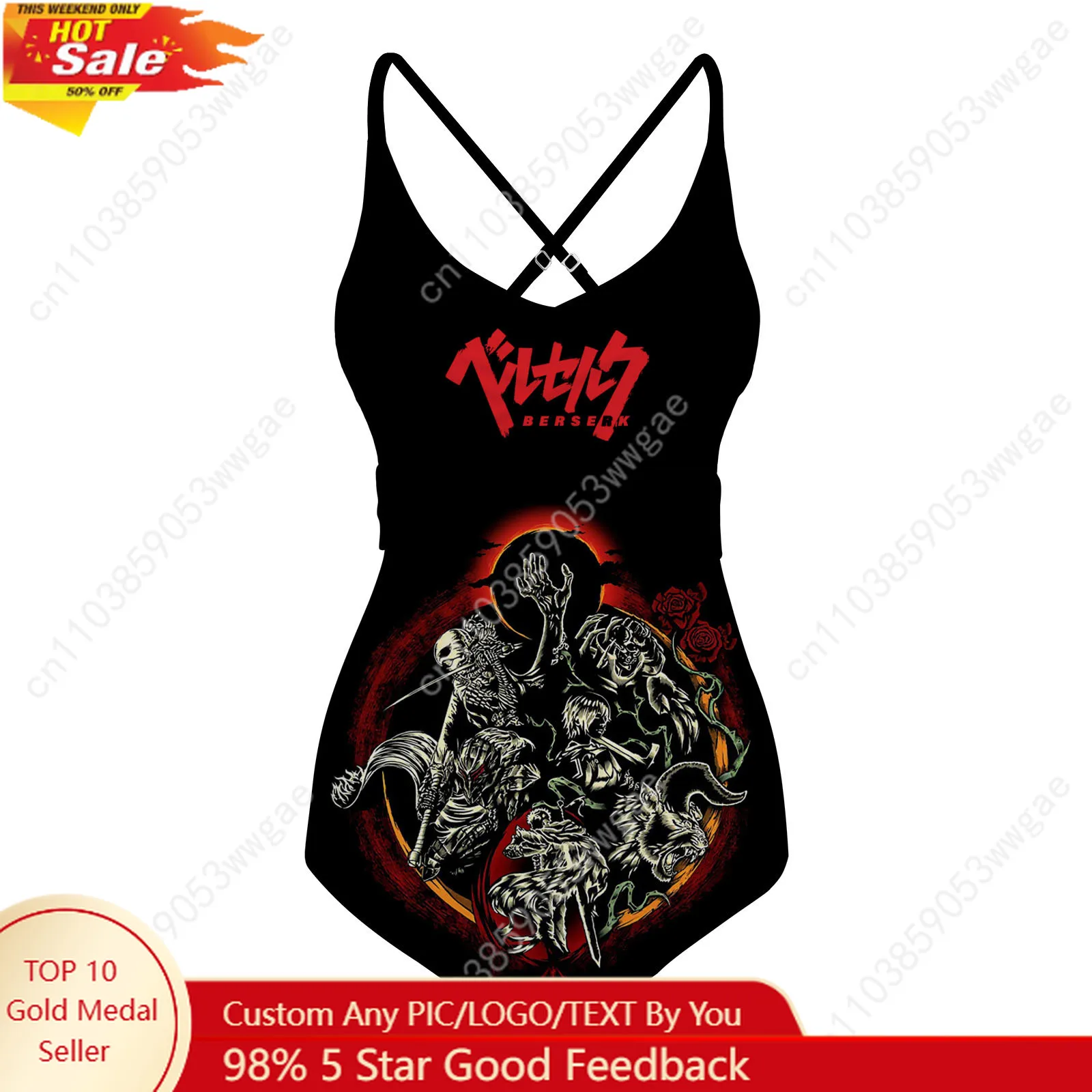 

Berserk Anime Swimsuit Womens Sling Swimsuits Personalized Sexy Swimwear Beach Bikini Summer Holiday Customized Bathing Suits