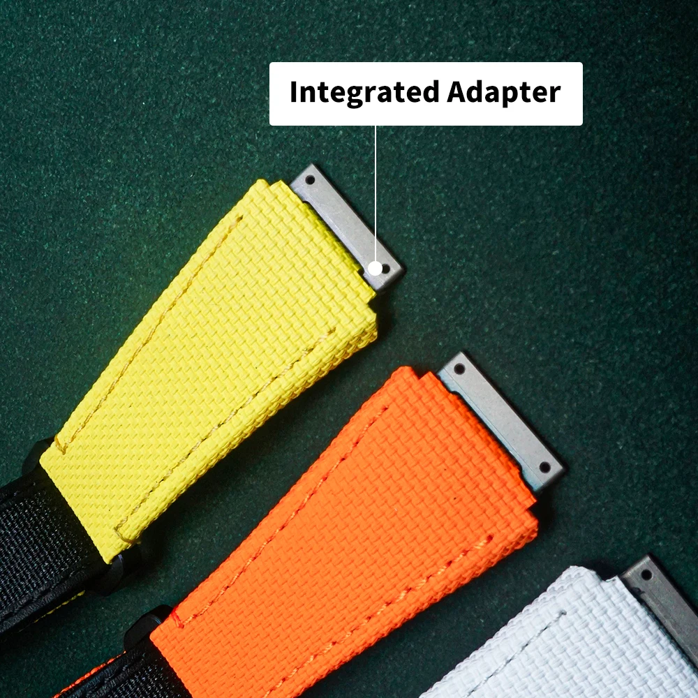 حزام سحري هجين من النايلون FKM Fluorubber الفاخر لساعة ريتشارد ميل RM030 المقاومة للماء مع خطاف وحلقة قابلة للتعديل