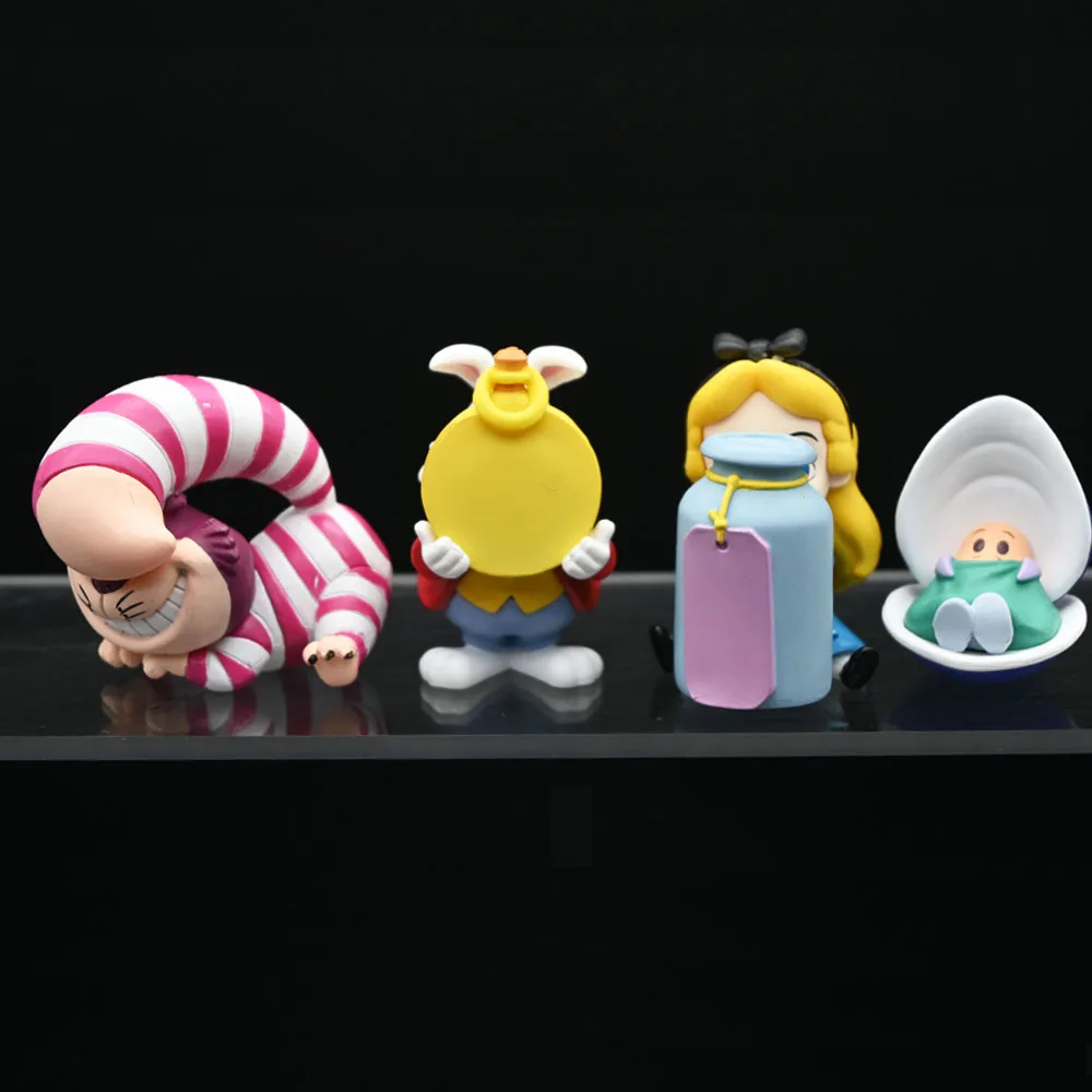 Figuras de Dibujos Animados, Alicia en el País de las Maravillas, Gato de Cheshire, Baby Oysters, Adornos de Cápsulas de Alicia, Colección de Juguetes, Regalo de Navidad para Niños