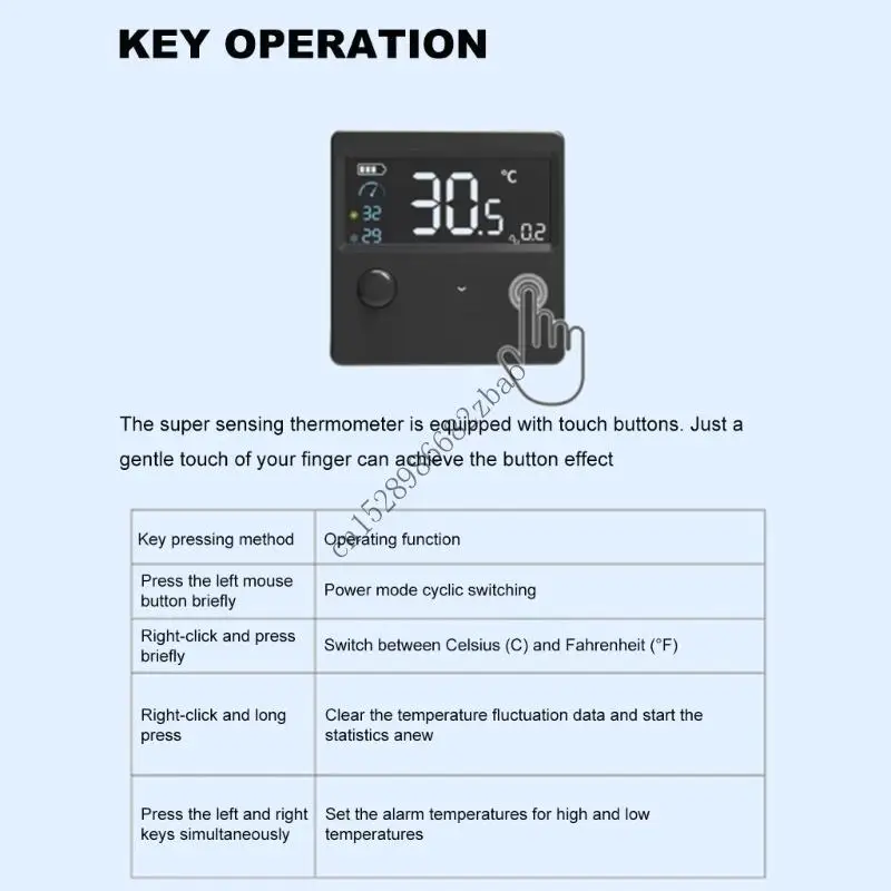 

H7EA LED Fishtank Thermometers Small Size Water Temperature Accurate Easy to Install