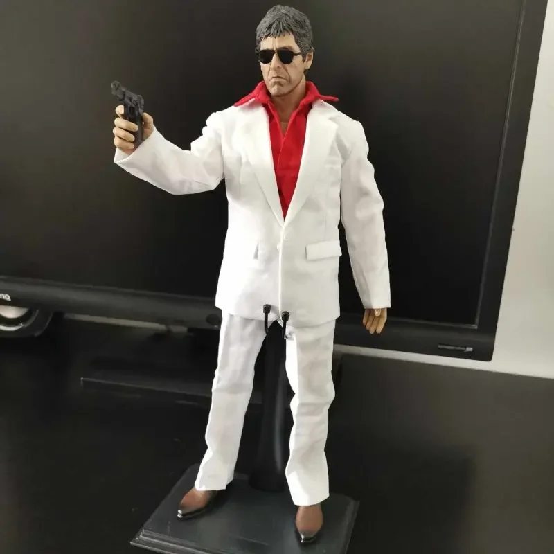 

Shark Toys 002 1/12 Scarface Tony Montana Al Pacino Hot Blood Fighting Youth With Table Chair 6" Action Figure Full Set Model