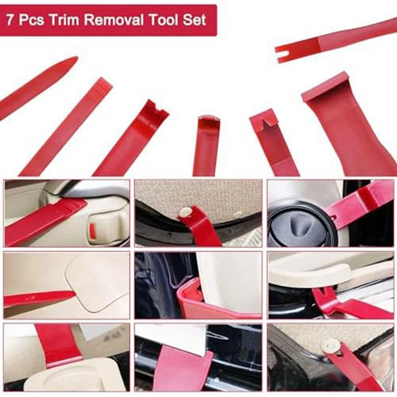 Car Emergency Kit With Window Wedges, Air Wedges, Automatic Trim Removal Tool Emergency Car Dent Repair Durable ,18 Pcs