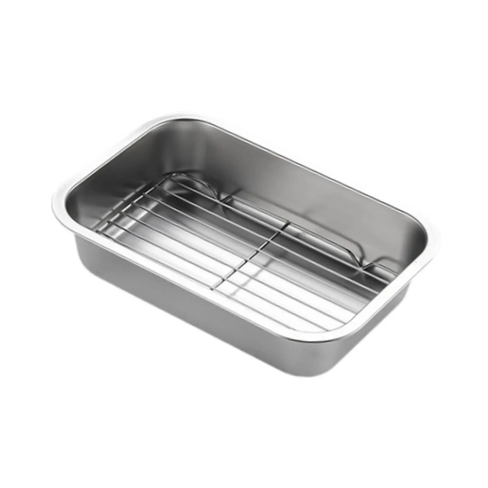Baking Pan Toaster Pan with Wire Rack Plate Rectangle Bread Pans Cookie Pan Cooling Rack for Home Kitchen Restaurant