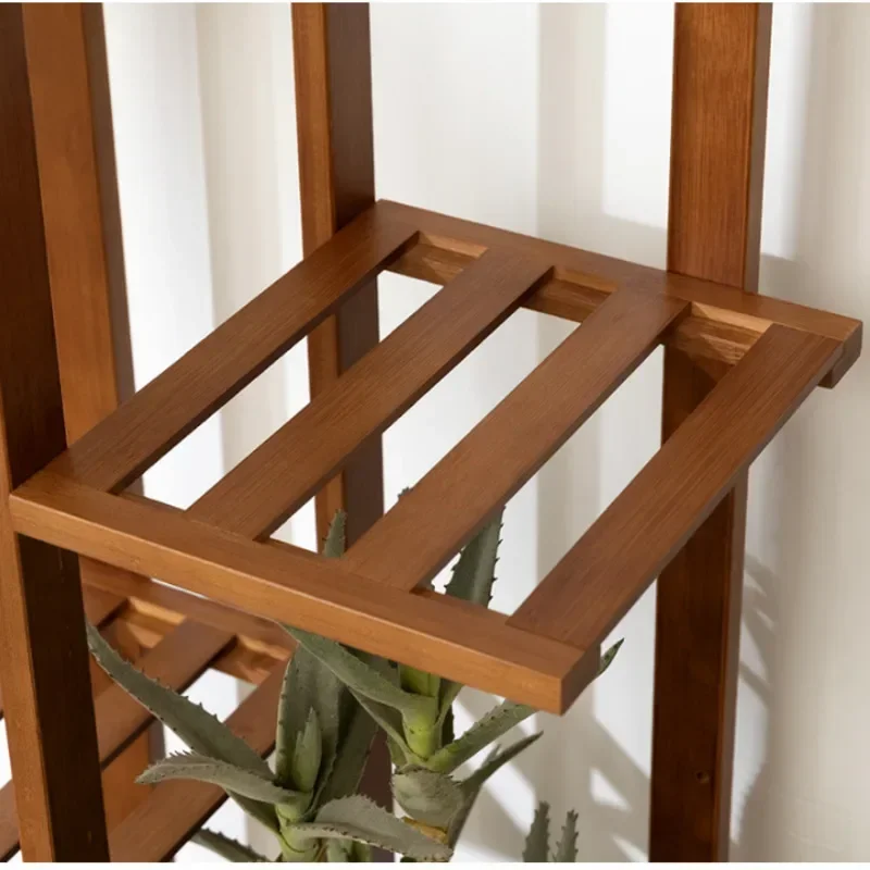 Balcony Garden StandHealthy Bamboo Flower Storage ShelfMultilayer Strong Load-Bearing Plant RacksDecorative Shelves New Arrivals