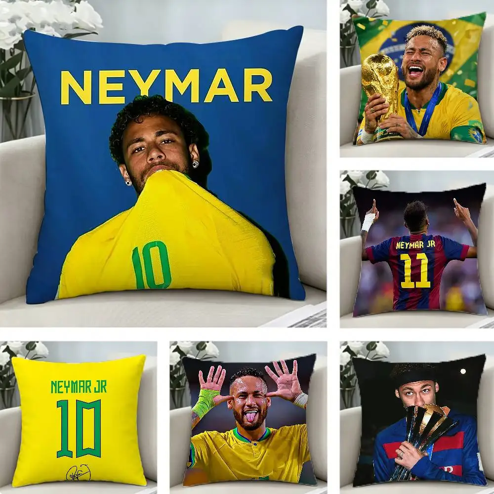 F-Footballer N-neymar J-jr   Pillow Case Pattern Printed Pillowcase For Living Room Sofa Cushion Cover