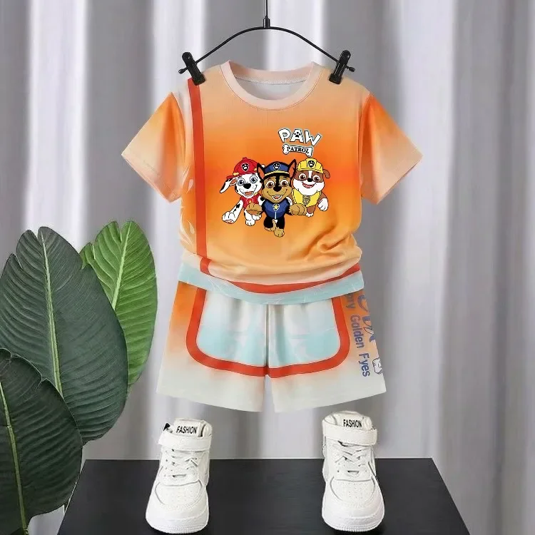 2026 Sommer Kinder Freizeitoutfits Atmungsaktives Mesh Kinder T-Shirt und Shorts Zweiteiliges Set PAW Patrol Jungen Basketballkleidung – Detail 3