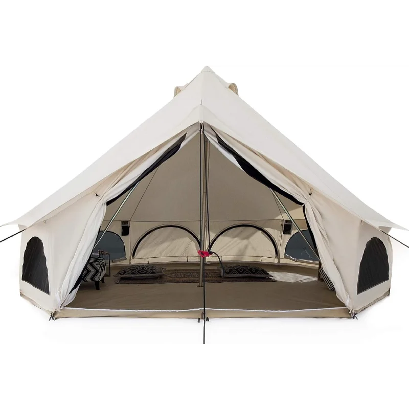 

WHITEDUCK Avalon Canvas Bell Tent - Luxury All Season Tent for Camping & Glamping Made from Premium & Breathable 100% Cotton