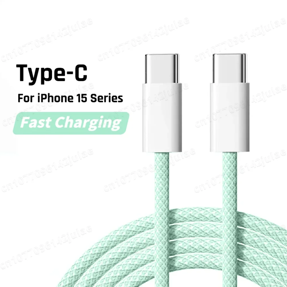 NNBILI USB C auf Typ C Farbkabel für iPhone 16 17 60 W Schnellladung für Huawei Xiaomi Samsung Typ C Weben Kabelzubehör