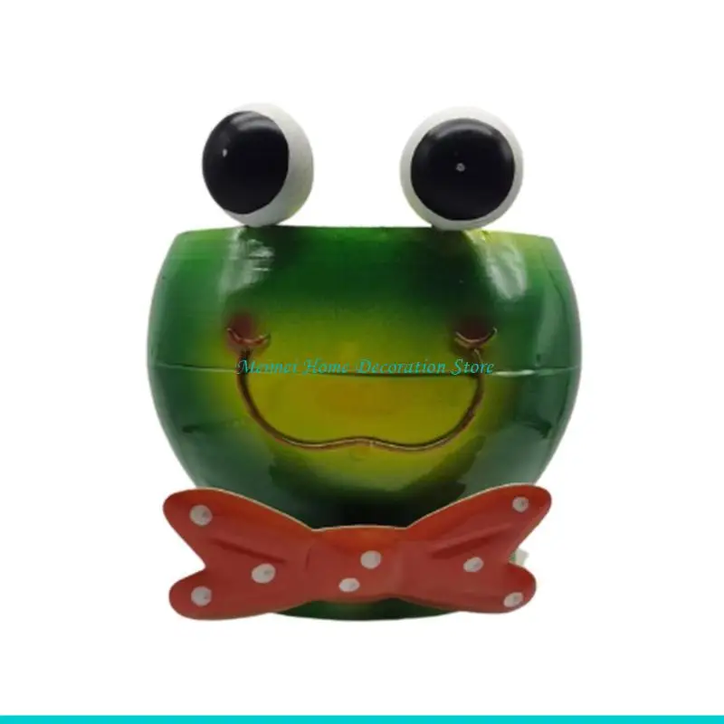 

H7BF креативный металлический цветочный горшок с животными, милая корова для кошек, собак, кашпо для лягушек, декор для дома,