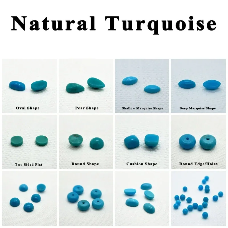 

Top Natural Turquoise Loose Stone Beads Round Shape Top Quality Charm Beads For Diy Jewelry Make Tesselation Rings Main Material